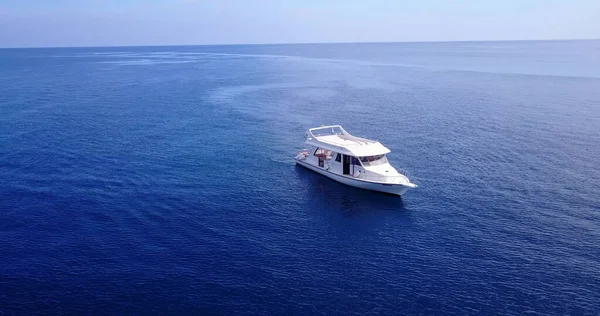 Une Vue Aérienne Yacht Sur Mer Calme — Photo