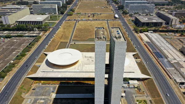 Aerial Shot National Congress Building Brazil Brasilia — Stock Photo, Image