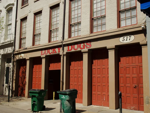 Die Beliebten Lucky Dog Hotdog Stände Rund Das French Quarter — Stockfoto