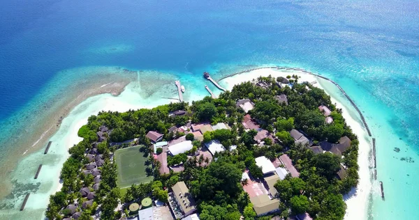 Una Splendida Vista Aerea Delle Maldive Della Spiaggia Tropicale — Foto Stock