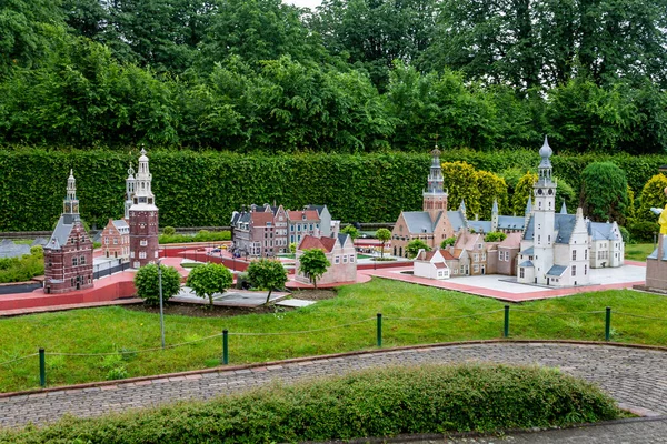 Město Veere Skotsko Mini Europe Miniaturní Historické Evropské Budovy Park — Stock fotografie