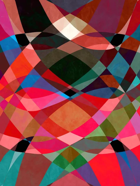 Uma Ilustração Fundo Colorido Retro Aquarela Abstrata Vertical Com Elementos — Fotografia de Stock