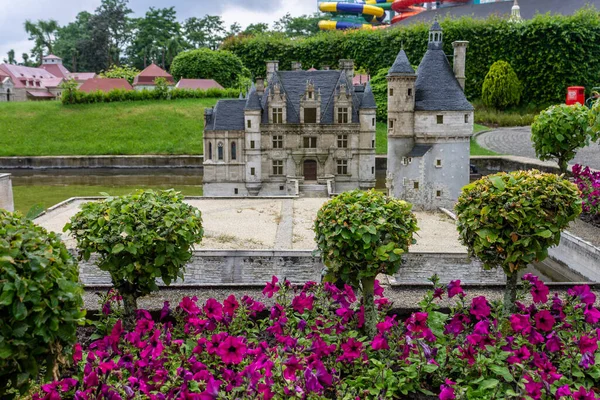 Chateau Chenonceau Valea Loarei Franța Mini Europa Bruxelles Belgia — Fotografie, imagine de stoc