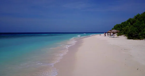 Una Hermosa Vista Gente Una Playa Día Soleado Asia — Foto de Stock
