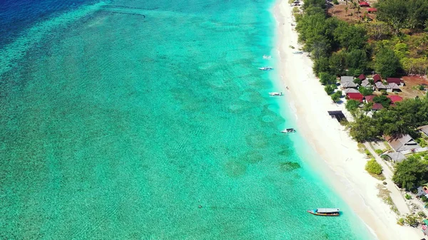 Αεροφωτογραφία Αμμώδους Νησιωτικής Παραλίας Δίπλα Θάλασσα Στην Ασία — Φωτογραφία Αρχείου