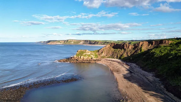 Vue Aérienne Cornelian Bay Cayton Bay Scarborough Royaume Uni — Photo