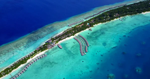 Вид Воздуха Прекрасный Бирюзовый Океан Мальдивах — стоковое фото