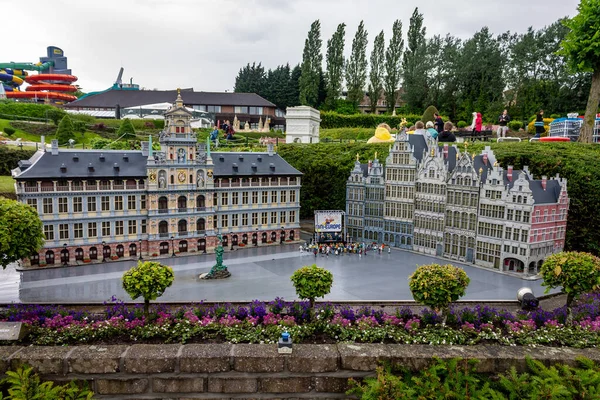 Antwerpská Radnice Miniaturním Historickém Parku Evropských Budov Bruselu Belgie — Stock fotografie