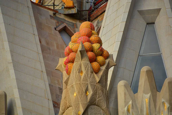 มมองภายนอกของ Sagrada Familia บาร เซโลนา สเปน — ภาพถ่ายสต็อก