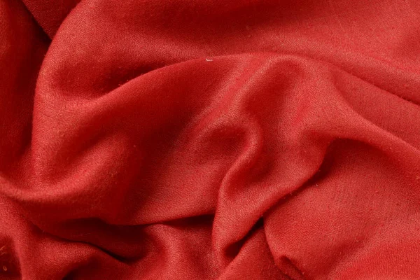 Closeup Shot Red Cotton Fabric — Stock Photo, Image