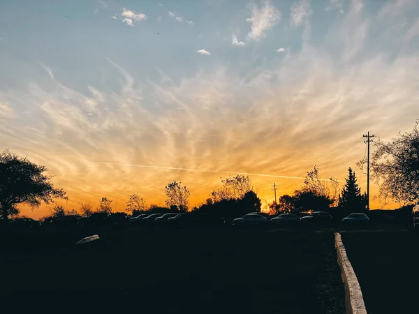 Une Vue Panoramique Sur Coucher Soleil Vue Depuis Parc Union — Photo