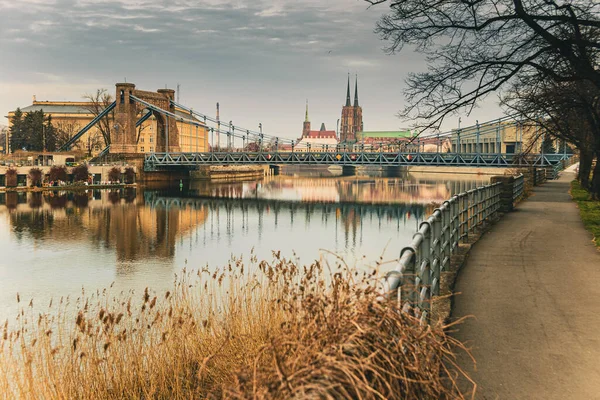 Wroclaw Breslau Floden Oder — Stockfoto
