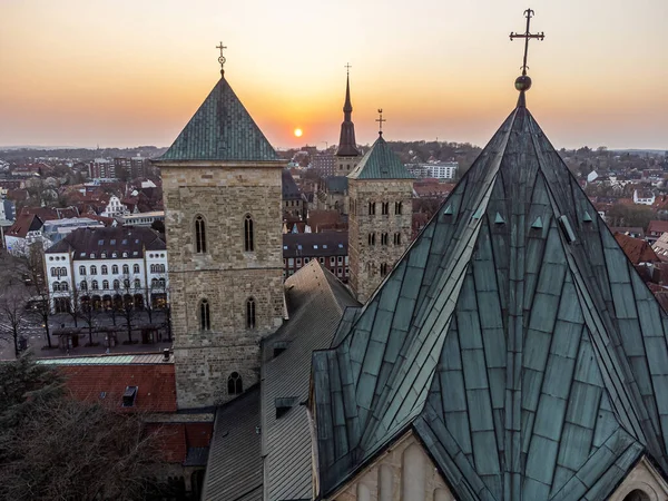 Aerial View Peter Cathedral Osnabruck Germany — Stock Photo, Image