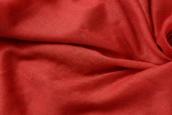 Closeup Shot Red Cotton Fabric — Stock Photo, Image