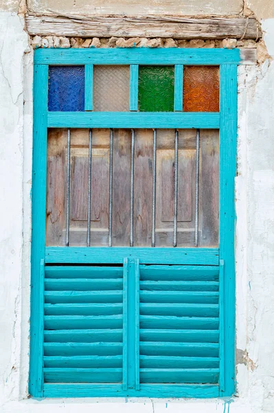 Plano Vertical Una Ventana Tradicional Bahreiní Bahréin —  Fotos de Stock