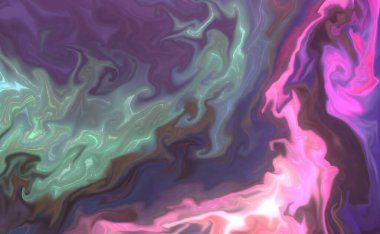 Alkol mürekkebi ve mürekkep renkleriyle modern sıvı sanatının soyut bir tablosu.