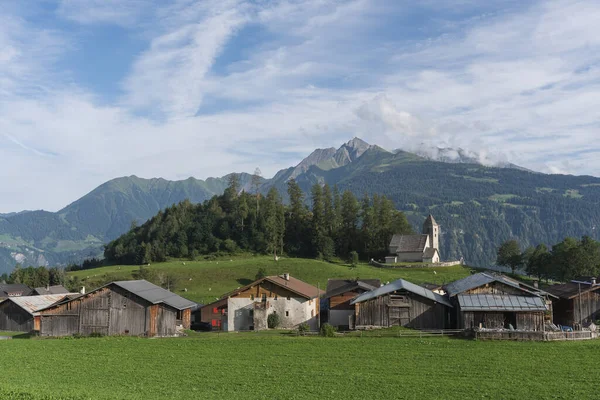 Wolken Boven Vallei Zwitserland Flims Laax Graubunden Graubunden — Stockfoto