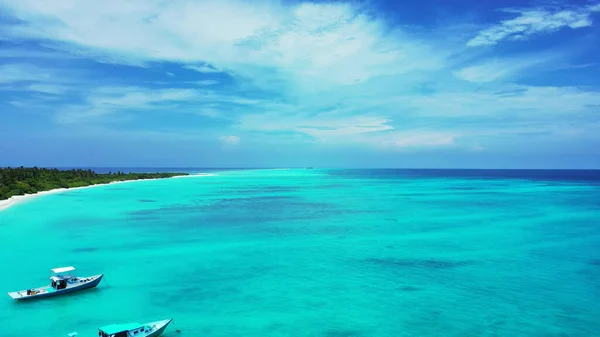 Aerial View Beautiful Turquoise Ocean Maldives — Stock Photo, Image