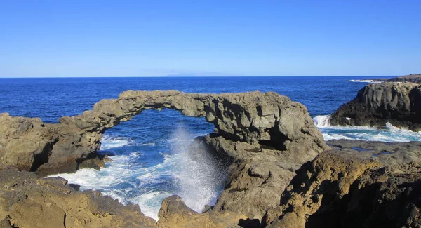 Costa Del Charco Manso Arco Tosca Isla Hierro Islas Canarias —  Fotos de Stock