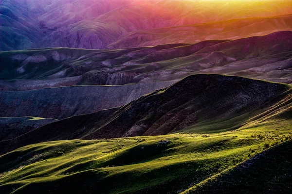Hipnotyzujący Widok Pięknych Łąk Karajun Xinjiang Chiny — Zdjęcie stockowe