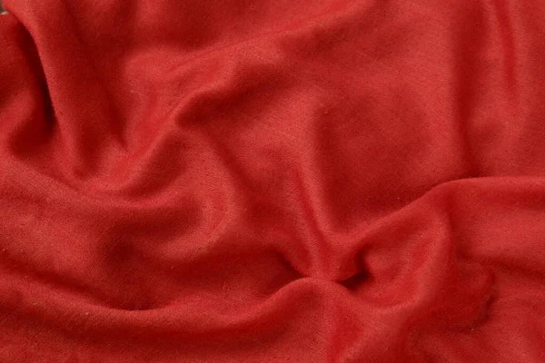 Egy Közeli Felvétel Egy Vörös Pamutszövetről — Stock Fotó