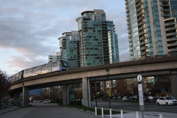 Skytrain Centru Vancouveru Britská Kolumbie Kanada — Stock fotografie