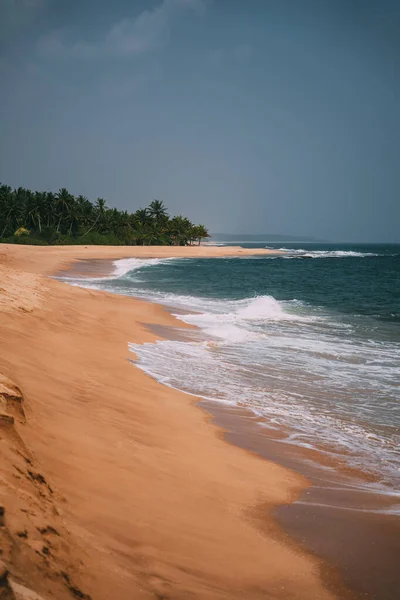 Вертикальний Знімок Сонячного Дня Пляжі Тангальє Шрі Ланка — стокове фото