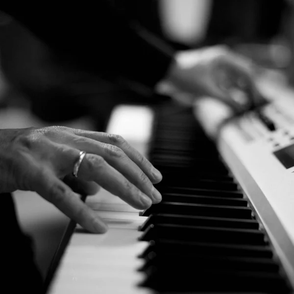 A man playing the piano