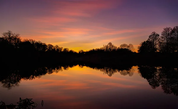 Ein Herrlicher Blick Auf Den Cherokee Lake Bei Sonnenuntergang Mit — Stockfoto