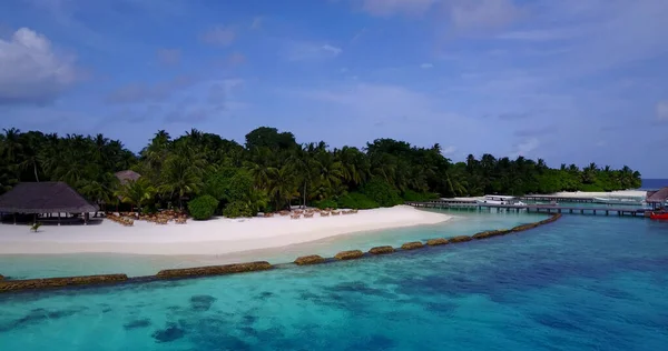 Aerial Shot White Sandy Beach Tropical Trees Island Thailand — Stock Photo, Image