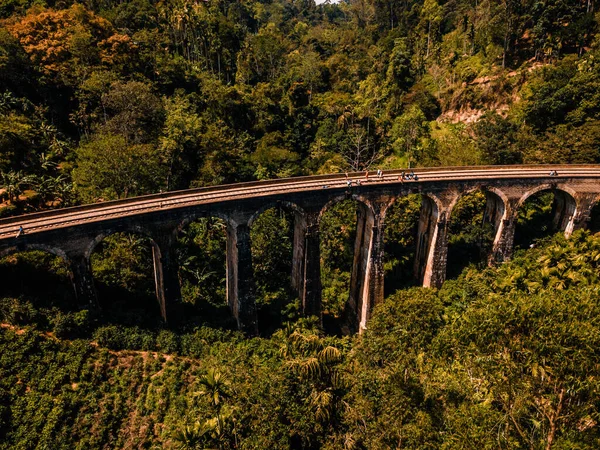Ένα Drone Shot Της Γέφυρας Nine Arch Στην Ella Σρι — Φωτογραφία Αρχείου
