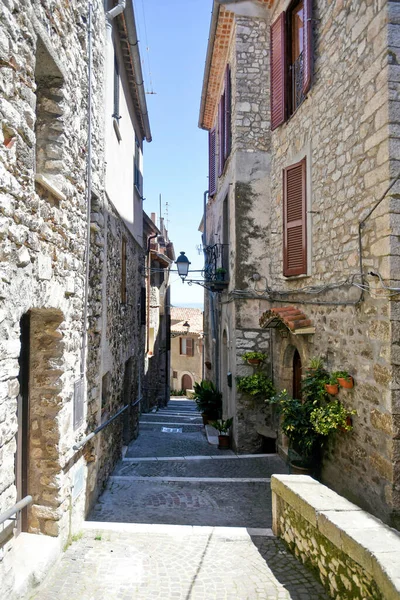 Talya Nın Lazio Bölgesindeki Tarihi Kasaba Bassiano Daki Eski Ortaçağ — Stok fotoğraf