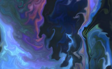 Karışık akrilik boyaların yakın çekimi