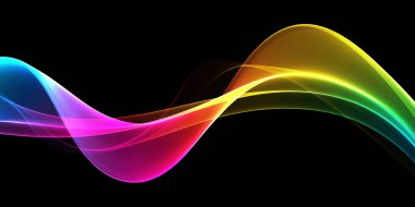 Beautiful Abstract multicolored light waves background