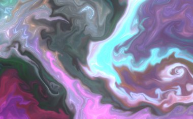 Karışık akrilik boyaların yakın çekimi