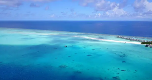 Aerial View Overwater Bungalows Maldives — Stock Photo, Image