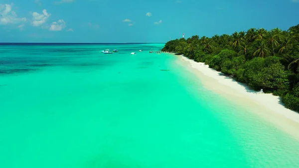 Una Splendida Vista Sul Mare Turchese Sulla Costa Delle Maldive — Foto Stock