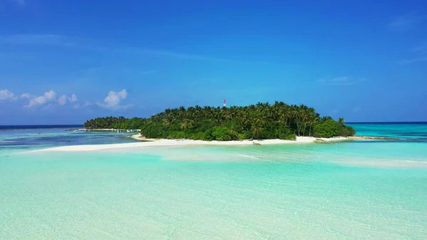 Una Hermosa Foto Una Isla Tropical Océano Azul —  Fotos de Stock