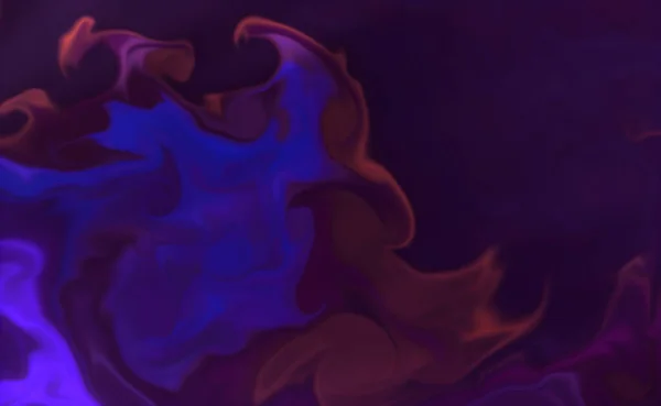 水波形状的紫色丙烯酸油画 — 图库照片