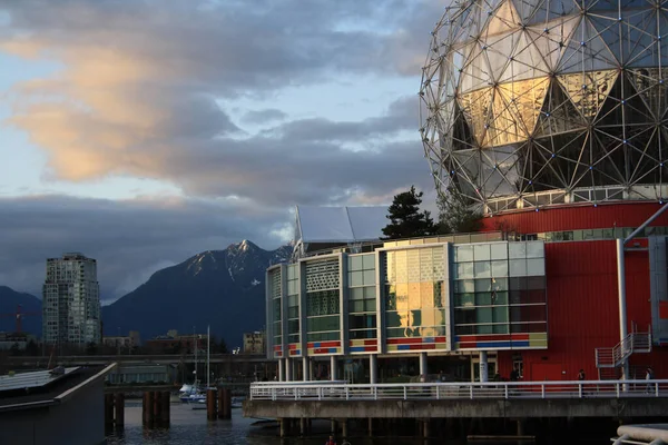 Science World Exhibition Centre Downtown Sunset Vancouver British Columbia Canada — 스톡 사진