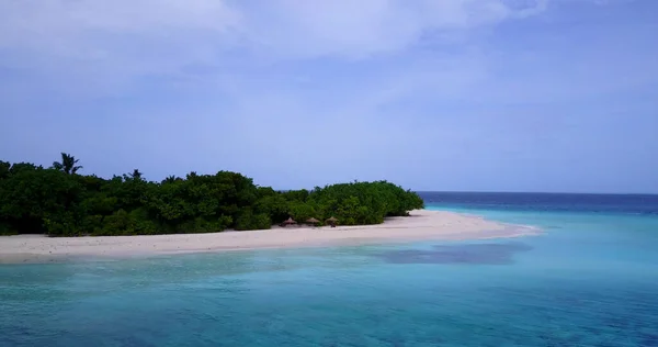 Beautiful View Sandy Sea Beach Blue Sky Asia — Stock Photo, Image