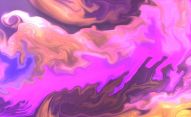 Sıvı bir sanat olarak akrilik boyaların çok renkli soyut dokusu