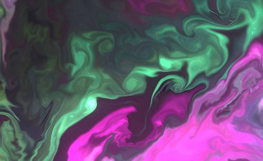 Karışık akrilik boyaların yakın çekimi