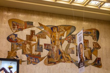 Brüksel 'in merkezi tren istasyonunun Belçika, Avrupa şehir merkezindeki manzarası.