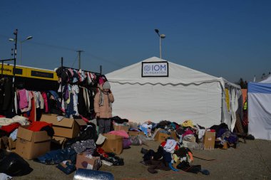 Medyka, Polonya 'daki Ukrayna Mülteci Karşılama Merkezi' ndeki insani yardım.