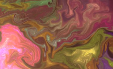 Alkol mürekkebi ve mürekkep renkleriyle modern sıvı sanatının soyut bir tablosu.