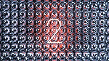 Soyut, pürüzsüz bir arkaplanda izole edilmiş neon bir mektubun çizimi