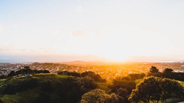 One Tree Hill, Auckland, Yeni Zelanda 'nın panoramik görüntüsü
