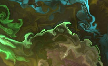 Karışık akrilik boyaların yakın çekimi