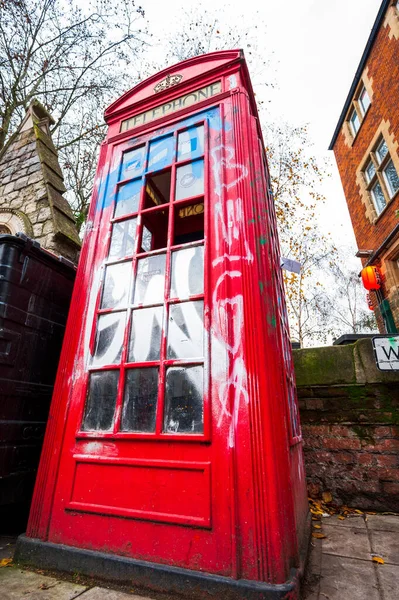 Klassisk Brittisk Telefonkiosk London Storbritannien — Stockfoto